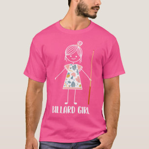 Camiseta Billiard Billiard de Piscina de Billards Girl