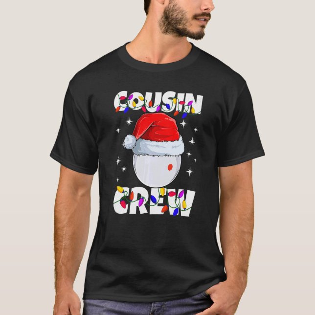 Camiseta Billiard Cue Ball Play Pool Cousin Crew Christmas  (Frente)
