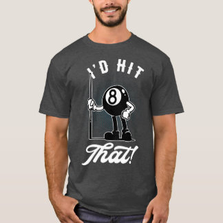 Camiseta Billiard Cue Sports Engraçado 8Ball Piscina