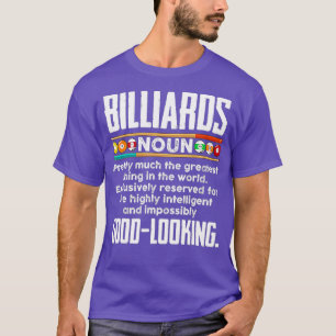 Camiseta Billiard Definition Engraçado Billiard 8 Ball Pis
