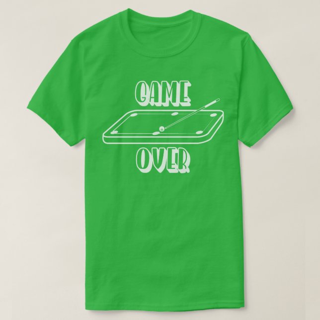 Camiseta Billiard Game Over (Frente do Design)