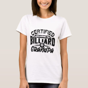 Camiseta Billiard Grandpa Piscina Billiard Player F