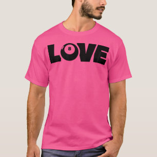 Camiseta Billiard Love Snooker Balls Piscina Jogador Billia