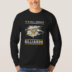 Camiseta Billiard Piscina Billiards Snooker 8 Ball Engraçad