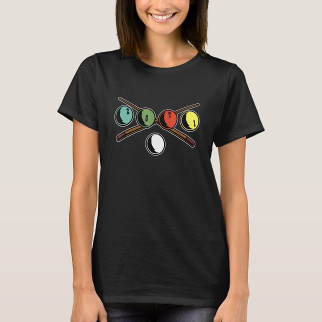 Camiseta Billiard Piscina Vintage (Frente)