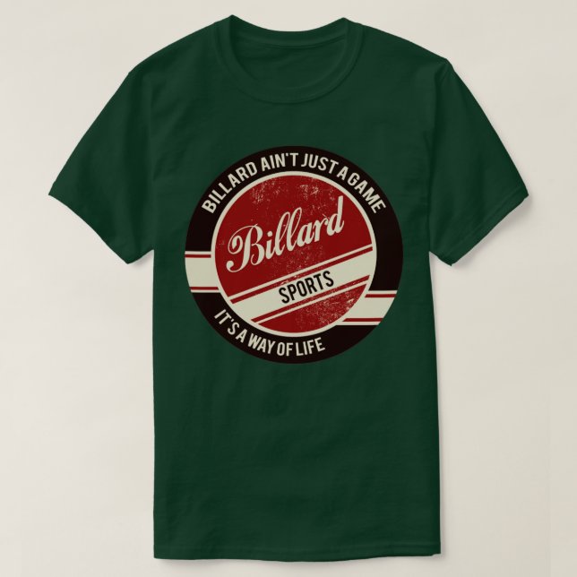 Camiseta Billiard Retro (Frente do Design)