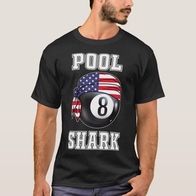 Camiseta Billiard Team 8 Ll Jogador De Jogo De Piscina Pres (Frente)