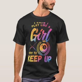 Camiseta Billiard Women Gift Team se diverte como uma garot