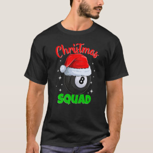 Camiseta Billiards 8 Ball Christmas Squad Balls Billia