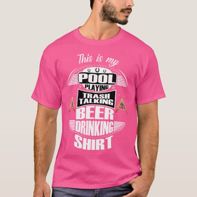 Camiseta Billiards 8 Ball Piscina Player Humor em sarcasmo (Frente)