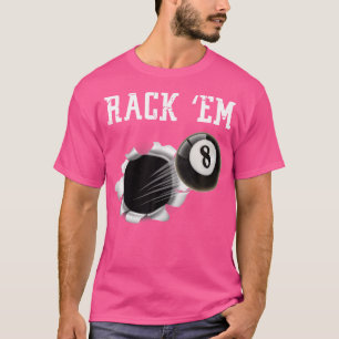 Camiseta Billiards 8 Ball Rack Em Piscina Shark Por Zany Br