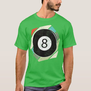 Camiseta Billiards 8 Ball Retro Love For Sport Billiard