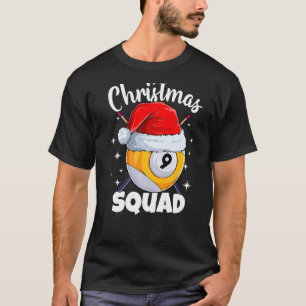 Camiseta Billiards 9 Ball Christmas Squad Balls Billia