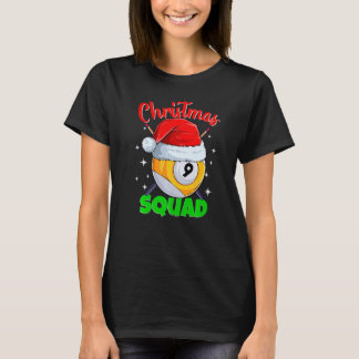Camiseta Billiards 9 Ball Christmas Squad Pool Balls Billia