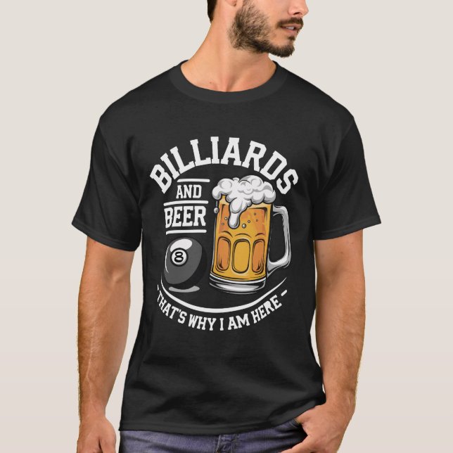 Camiseta Billiards and Beer - lustige Billards Geschenke (Frente)