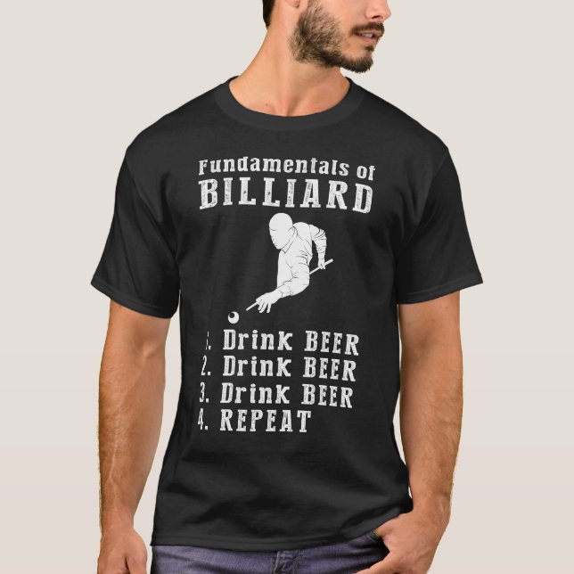 Camiseta Billiards & Beer: A Tee da Combinação Perfeita (Frente)