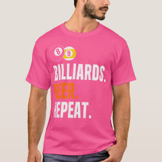 Camiseta Billiards Beer Repete Engraçado Billiard