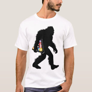 Camiseta Billiards Bigfoot Com Sasquatch Piscina Snooker