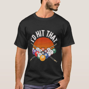Camiseta Billiards Engraçado Id Atingiu A Tela Retroativa D