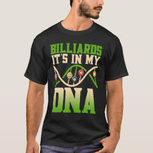 Camiseta Billiards Está no meu DNA Esporte Jogos Bilhares