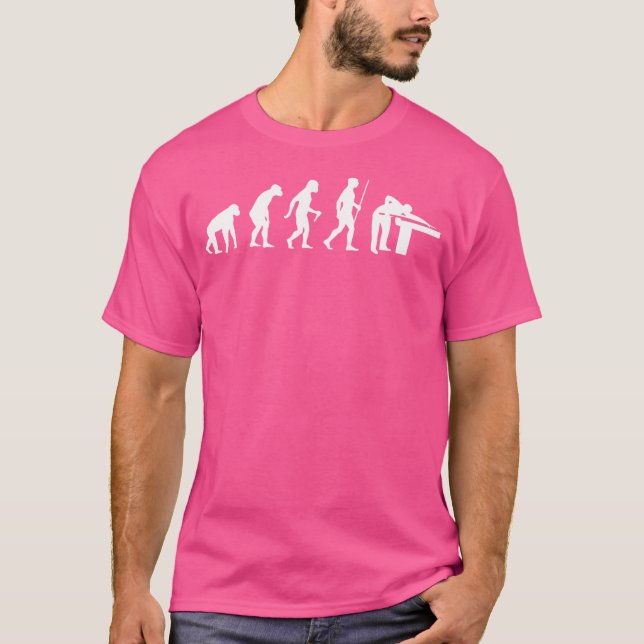 Camiseta Billiards Evolution For Billiard Player Snooker Bi (Frente)