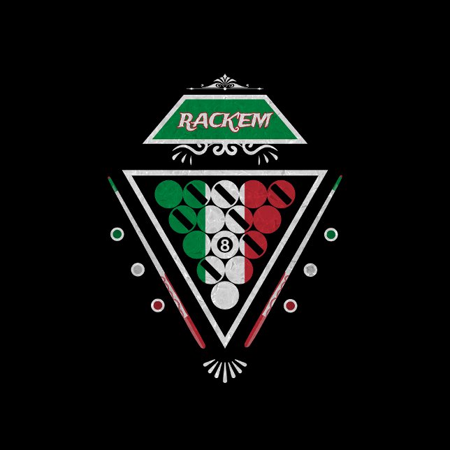 Camiseta BILLIARDS ITÁLIA ANCESTRY PISCINA SNOOKER T Shirt (Criador carregado)