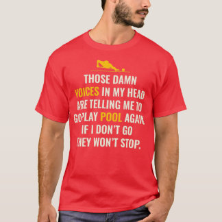 Camiseta Billiards Jogador de Piscina Cue Ball Esporte Engr