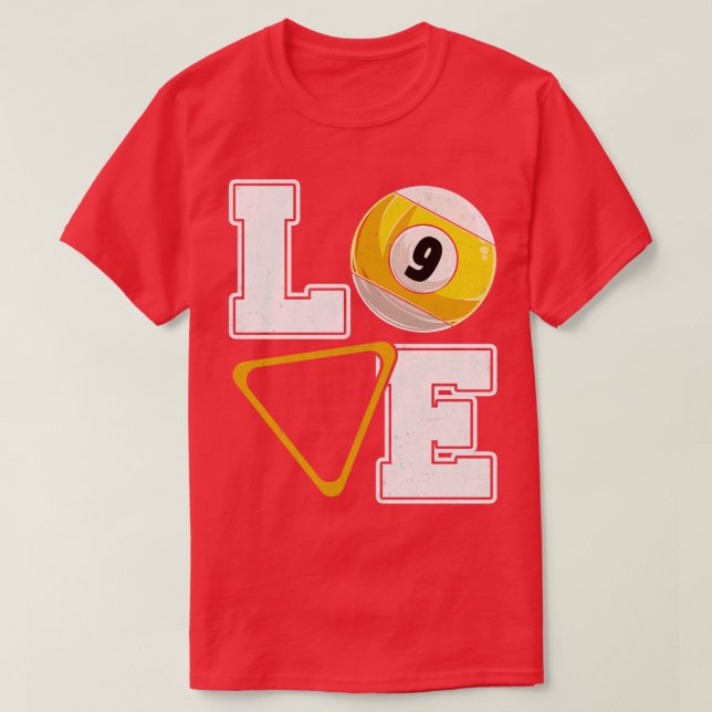 Camiseta Billiards Love Piscina Player Billiards Lover (Frente do Design)