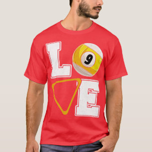 Camiseta Billiards Love Piscina Player Billiards Lover