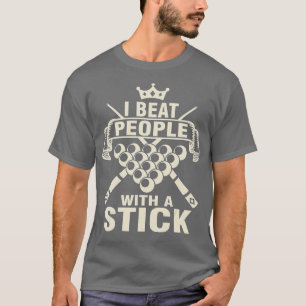 Camiseta Billiards Lover I Bater Pessoas com Uma Pl Piscina