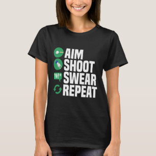 Camiseta Billiards Piscina Aim Shoot Jura Engraçado