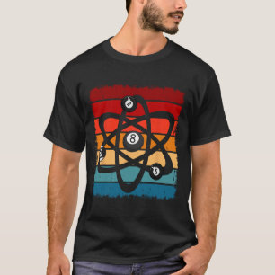 Camiseta Billiards Piscina Hall Sport Atom Science Vintage