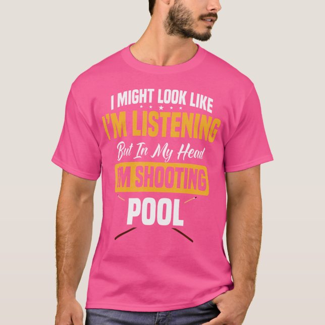 Camiseta Billiards Player Piscina Mesa Snooker Pirâmide Bil (Frente)