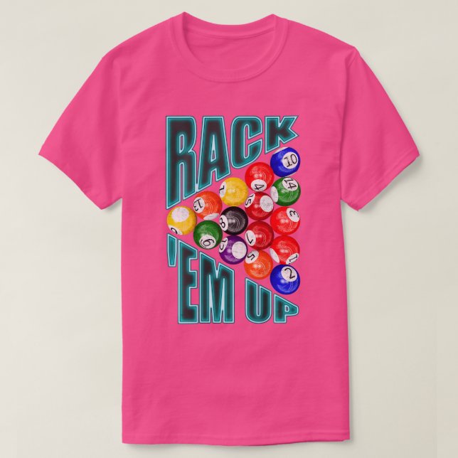 Camiseta Billiards Rack em Oito Bailes (Frente do Design)