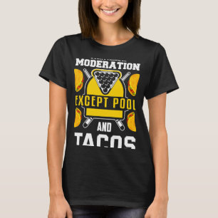 Camiseta Billiards Shirt Piada Taco Lover Billiards Piscina
