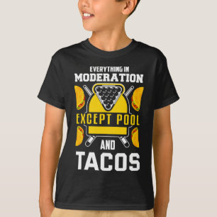 Camiseta Billiards Shirt Piada Taco Lover Billiards Piscina