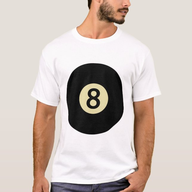 Camiseta Billiards Snooker Piscina Ll Número 8 Billiard Pla (Frente)