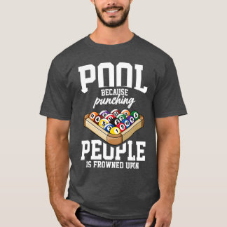 Camiseta Billiards Snooker Pool Game Player Sports Competit