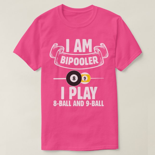 Camiseta Billiards Sou Bipooler 8 Ball Piscina Snooker (Frente do Design)