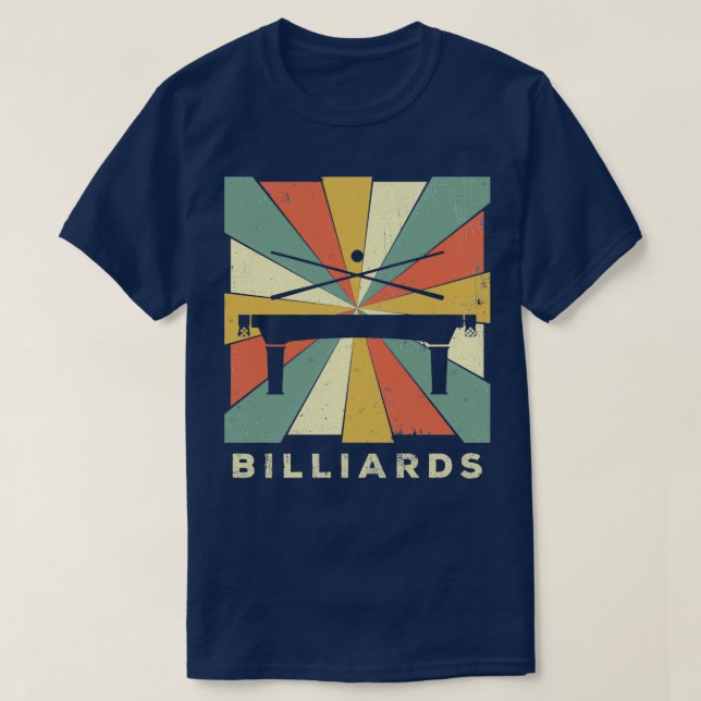 Camiseta Billiards Sports Vintage Retro (Frente do Design)