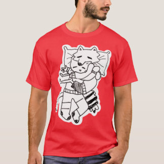 Camiseta Billie e Mittens amigos dormindo