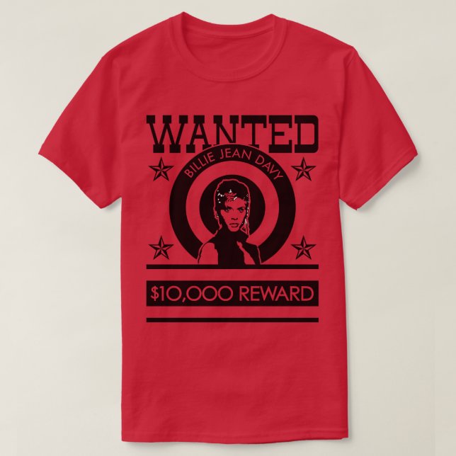 Camiseta Billie Jean WANTED (Frente do Design)