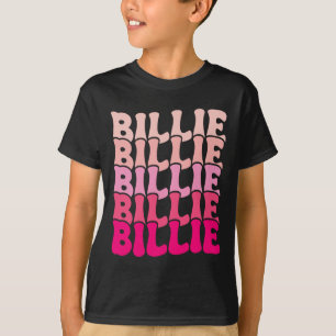 Camiseta Billie Personalize Name I Love Billie Groovy anos