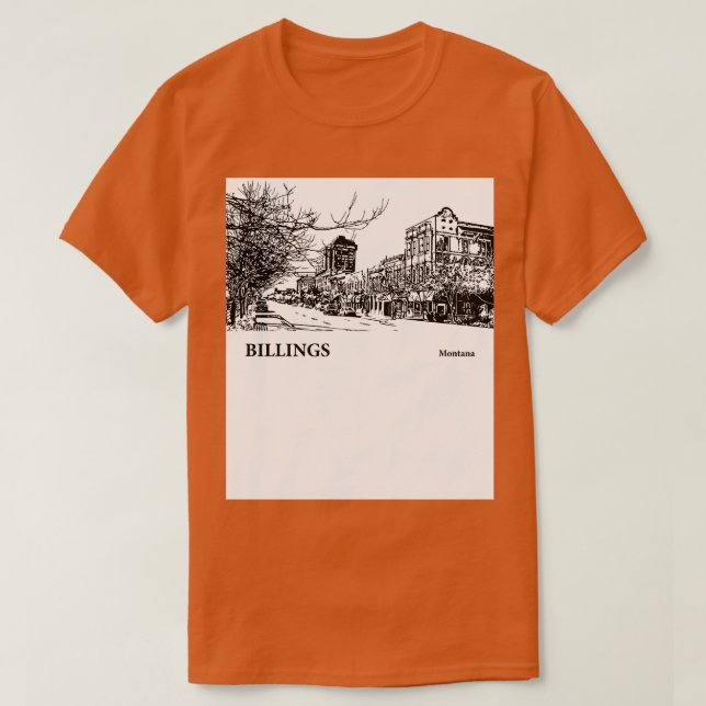 Camiseta Billings Montana 1 (Frente do Design)
