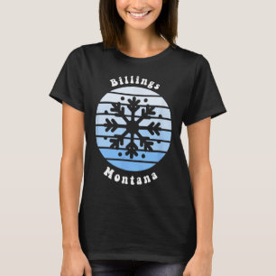 Camiseta Billings Montana Snowflake Natal Souven