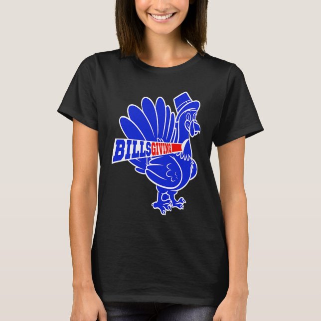 Camiseta BillsGiving Happy Thanksgiving Football (Frente)