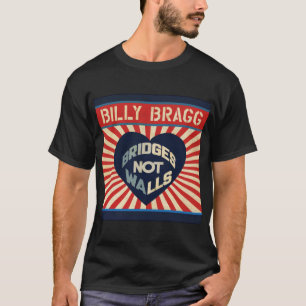 Camiseta Billy Bragg Bridges não Walls Classic T-Shirt
