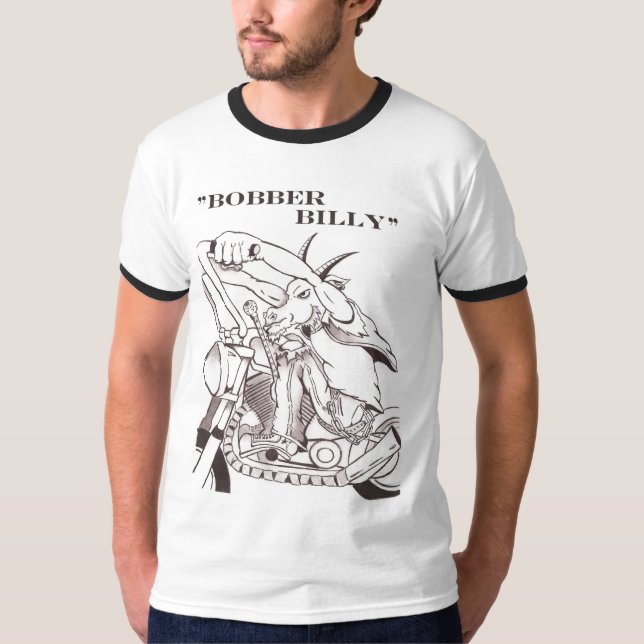 Camiseta Billy cinzento e preto (Frente)