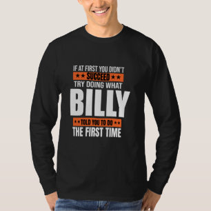 Camiseta Billy Gifts Nome Personalizado Aniversário Apresen