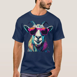 Camiseta Billy Goat com óculos escuros coloridos